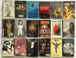 ROCK Cassettes-Pick Your Lot Metallica-AC/DC-Nirvana-Guns N Roses & More - Picture 1 of 47