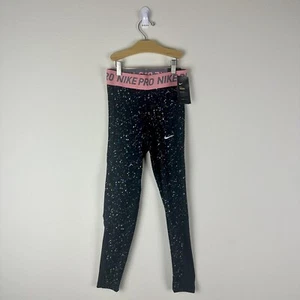 Nike Pro Youth Kids Girls Size Medium Outer Space Print Training Tights - Picture 1 of 6
