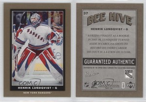 2006-07 Upper Deck Bee Hive Gold Henrik Lundqvist #37 HOF