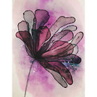 Purple Grunge Flower Watercolour Painting Huge Wall Art Poster Print