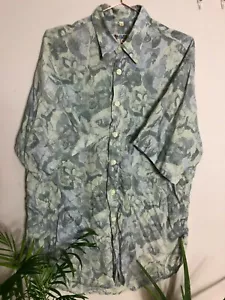 Loud Jazzy Quirky Artsy Funky Abstract Pattern Print 90s Multi Color Rave Shirt - Picture 1 of 3