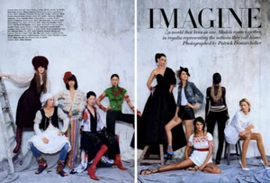 2001 Demarchelier Karolina Kurkova Liya Kebede Carmen Kass REVISTA EDITORIAL - Imagen 1 de 2