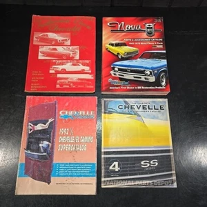 (4pc) Vintage Auto Parts Catalogs Classics Chevelle El Camino Nova Impala Camaro - Picture 1 of 18