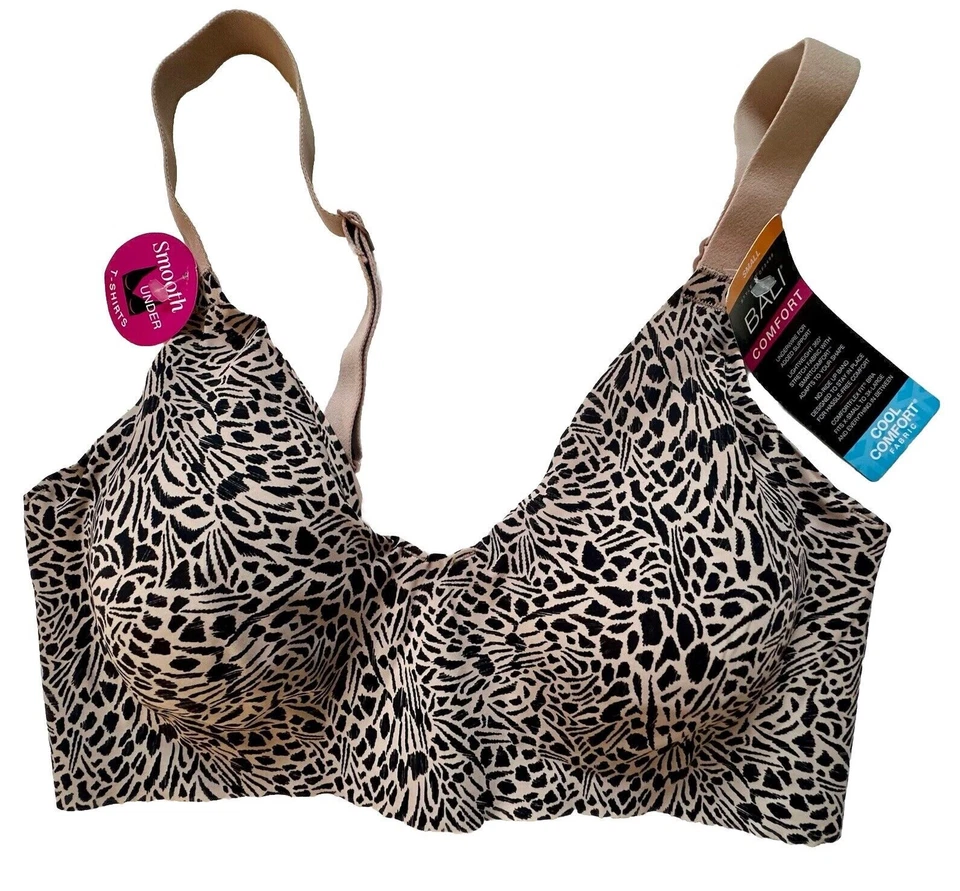 Sujetador cómodo con aros Bali para mujer talla mediana estilo-3498 estampado animal leopardo nuevo con etiquetas Foto 1 de 1