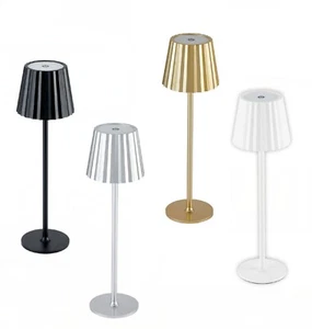 Lampada da Tavolo LED 5W Touch Paralume Plissettato Senza Fili Dimmerabile IP20 - Foto 1 di 10