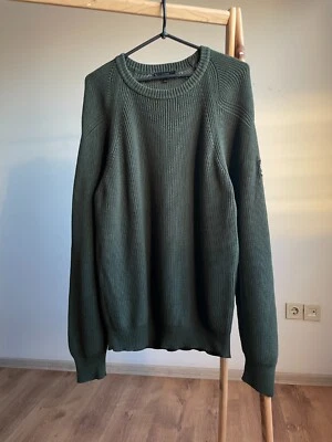 Belstaff Parkland Crew Neck Ribbed Cotton Sweater Size L - Image 1 of 4