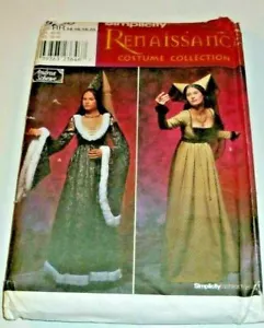 Renaissance Gown Hat Veil Ren-Faire Medieval Costume Sewing Pattern 14-20 LARP - Picture 1 of 3