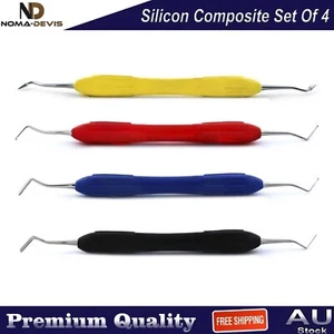 Silicon Handle Dental Composite Filling Instruments Set Of 4 Restorative Tools - Picture 1 of 6