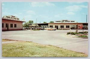 Tinker Air Force Base Entrance Oklahoma City OK Vintage Cars c1955 Postcard - Picture 1 of 2