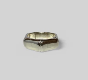 Gucci Sterling 925 Silver Bamboo Band Ring Sz 8.5 - Picture 1 of 8