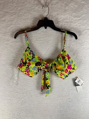 Bikini convertible Bar III para mujer amarillo estampado floral talla L nuevo con etiquetas 9988 Foto 1 de 4