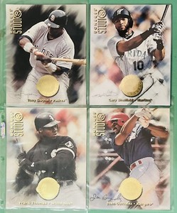 1997 Donruss Studio Master Strokes Gary Sheffield Frank Thomas Tony Gwynn Juan G
