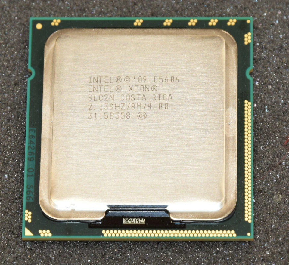 Procesador Intel Xeon E5606 SLC2N cuatro núcleos CPU 2,13 GHz 8 MB caché inteligente LGA 1366 Foto 1 de 1
