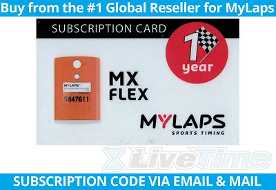 MyLaps Flex Subscription Renewal Card (1-year) for MX (Motocross) - Image 1 of 2