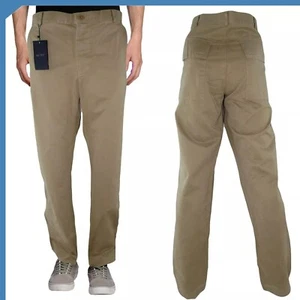 Armani Jeans Pantalone Chino Da Uomo Beige Safari Affusolato Pantaloni Taglia 54 - Imagen 1 de 9