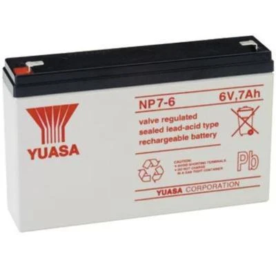 Long Way LW-3FM7.6 6V 7Ah VRLA Lead Acid Replacement Yuasa NP7-6 VRLA Battery - Image 1 of 3
