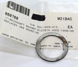 060760 Chrome Specialties 2nd/3rd Gear Mainshaft Washer for Harley FXD FL FLH F - Picture 1 of 1