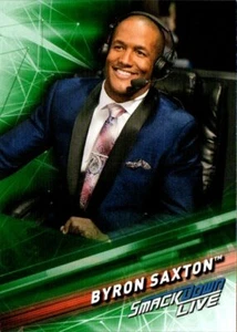 Topps WWE Smackdown Live Insert 2019 Green Parallel #13 Byron Saxton - Imagen 1 de 1