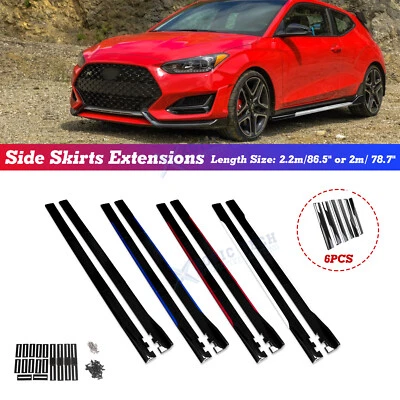 Saia lateral preta brilhante painel divisores balancim para Hyundai VELOSTER N Elantra N - Imagem 1 de 4