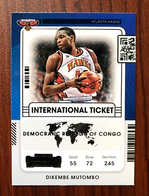 2021-22 Panini Contenders DIKEMBE MUTOMBO International Ticket Insert #28 - Image 1 of 2