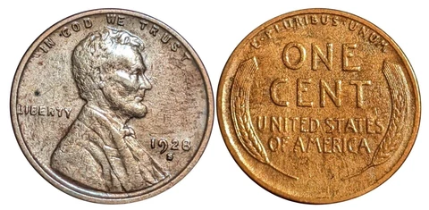1928-S Lincoln Wheat Cent, Gem BU++ Red Cover