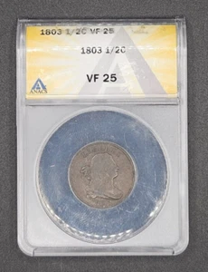 1803 Draped Bust Half Cent | ANACS VF25 - Picture 1 of 4
