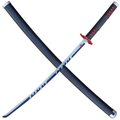 Espada Katana Negra Hoja Cazador de Demonios KAMADO TANJIRO 40" Cosplay Nichirin Réplica Foto 1 de 4