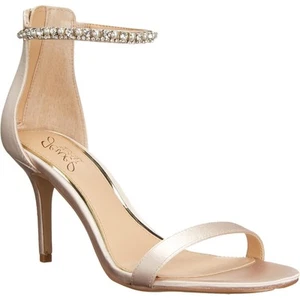 Jewel Badgley Mischka Women Landen Ankle Strap Sandal US 8.5 Champagne Pink - Picture 1 of 6