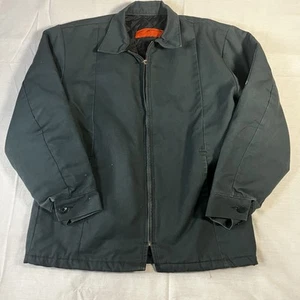 Red Kap Men's Insulated Work Jacket Mechanic Medium Green Quilt Lined - Picture 1 of 11