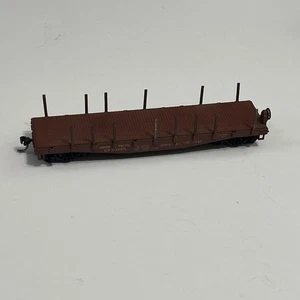 Vintage Athearn scala HO 40' Flat Car Union Pacific UP n. 50589 con kd e pali - Foto 1 di 11