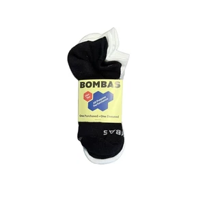 NWT Bombas Socks Unisex Large Black White Gray Ankle Length - Picture 1 of 2