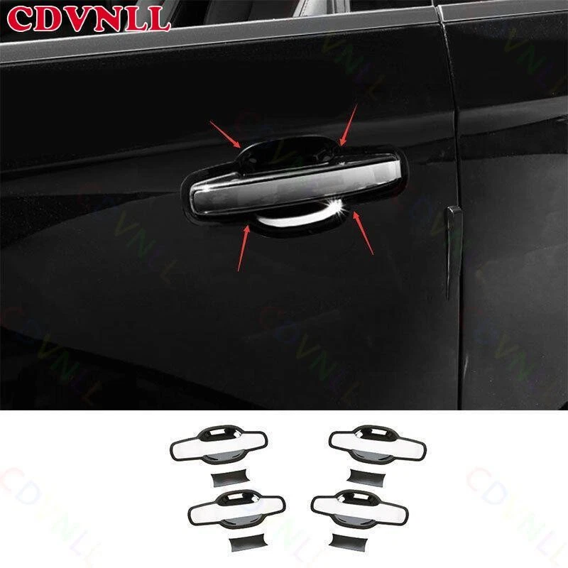 Cubierta de marco de tazón de puerta lateral exterior de titanio negro para Lincoln Navigator 2018-22 Foto 1 de 4