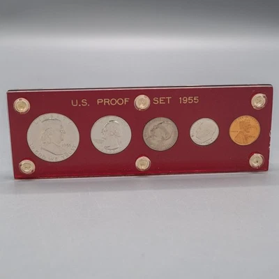 1955 U.S. Proof Set in Acrylic Case Silver - FREE USA SHIPPING - Image 1 of 4