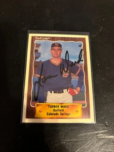 1989 ProCards Turner Ward autograph Cleveland Indians n person - Picture 1 of 1