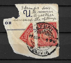 Bolivia 1922 Sc 121 half used on cover fragment - Picture 1 of 1