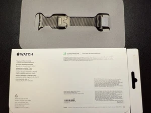 Apple Watch 49mm Black Titanium Milanese Loop Band Small Genuine OEM - Zdjęcie 1 z 4
