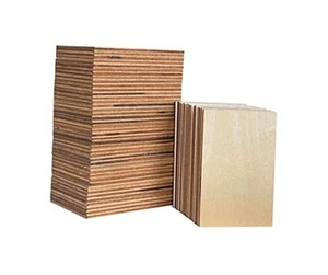60 Pack 2x3 Inch Unfinished Rectangle Wood Cutouts Wooden Tiles for Crafts - Picture 1 of 4