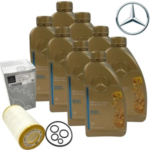 8L Original Mercedes-Benz Engine Oil & Oil Filter 229.5 5W40 OM611 Om 646 - Picture 1 of 4