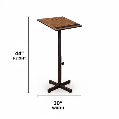 Oklahoma Sound Presentation Series Adjustable Lectern Stand Medium Oak (70-MO) - Image 1 of 3