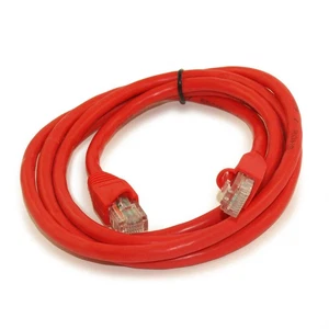 5 Fuß Cat6 Ethernet RJ45 Patchkabel Litze ohne Haken gebootet ROT - Bild 1 von 2