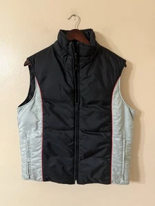Vintage 1980’s Woolrich Down Quilted Puffer Vest Made in USA Black/Gray Size S - Picture 1 of 4