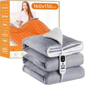 Coperta Elettrica Termica Riscaldante Flanella Sherpa 130x160cm - Foto 1 di 7