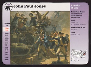 JOHN PAUL JONES Revolution War Hero Navy 1995 GROLIER STORY OF AMERICA CARD 6-14