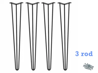 28" 3 varillas horquilla patas acero muebles de alta resistencia patas mesa de centro hogar Foto 1 de 4