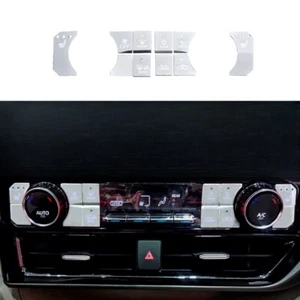 Silver Aluminum Car Central Air Conditioner Button Trim For Toyota Highlander - Picture 1 of 6