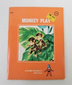 Rand McNally Tiny Elf Book Monkey Play 1968 Vintage Paperback Brenda Lucas - Picture 1 of 4