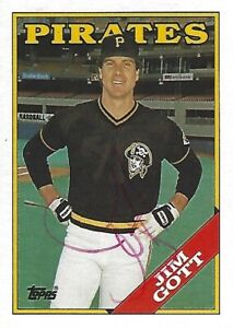 Autographed/Signed 1988 Topps #127 Jim Gott Pittsburgh Pirates Tough Signer