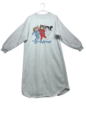 De colección Artesanos Sunsche Designs Los Gatos Pijama Sudadera Vestido Talla L-XL Foto 1 de 4