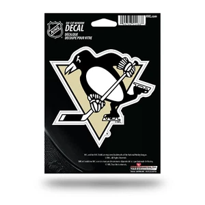 Pittsburgh Penguins Die Cut Decal NEW!! Vegas Gold 5 X 5 Window, Car or Laptop!  - Picture 1 of 1