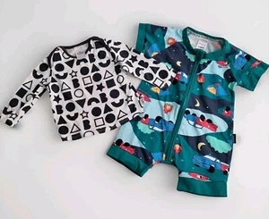 Bonds Size 0-3 Mths Summer Wondersuit Zip Romper & Target Cotton Top Exc Conditi - Picture 1 of 8